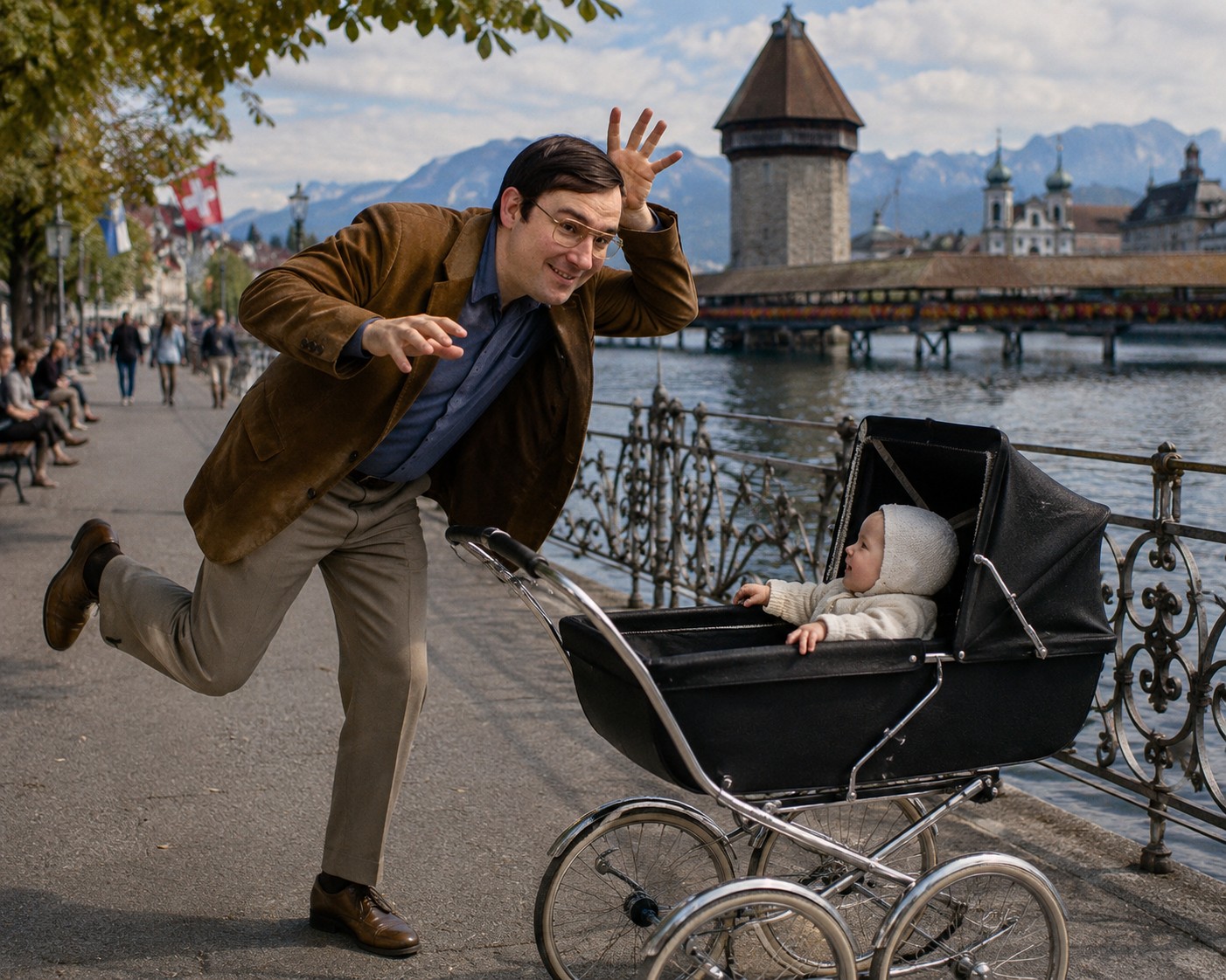 Franz H. Ruchti und der Kinderwagen von Luzern